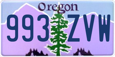 OR license plate 993ZVW