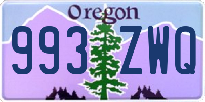 OR license plate 993ZWQ