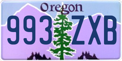 OR license plate 993ZXB