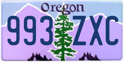 OR license plate 993ZXC