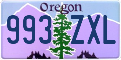 OR license plate 993ZXL