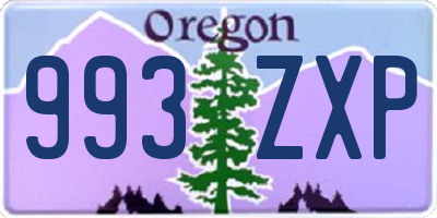 OR license plate 993ZXP