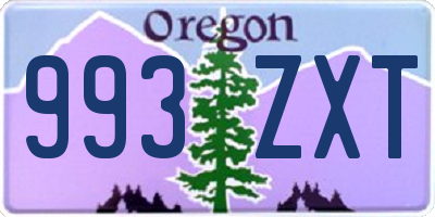 OR license plate 993ZXT