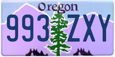 OR license plate 993ZXY