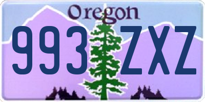 OR license plate 993ZXZ