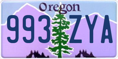 OR license plate 993ZYA
