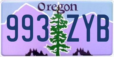 OR license plate 993ZYB