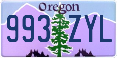 OR license plate 993ZYL