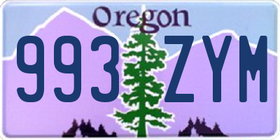 OR license plate 993ZYM