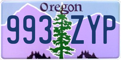 OR license plate 993ZYP