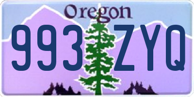 OR license plate 993ZYQ