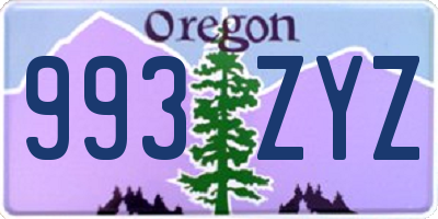 OR license plate 993ZYZ
