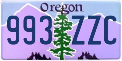 OR license plate 993ZZC