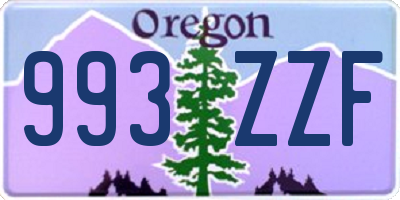 OR license plate 993ZZF