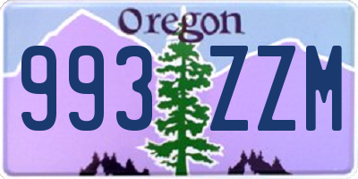 OR license plate 993ZZM