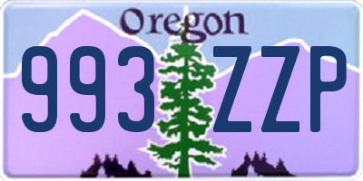 OR license plate 993ZZP