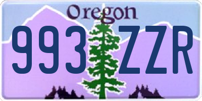 OR license plate 993ZZR