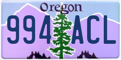 OR license plate 994ACL