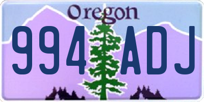 OR license plate 994ADJ