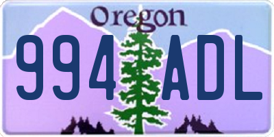 OR license plate 994ADL