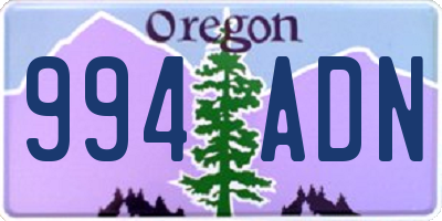 OR license plate 994ADN