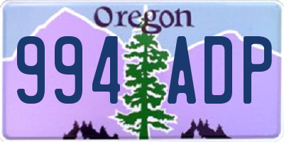 OR license plate 994ADP