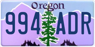 OR license plate 994ADR