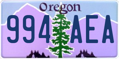 OR license plate 994AEA