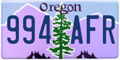 OR license plate 994AFR