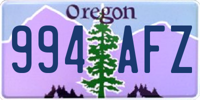 OR license plate 994AFZ