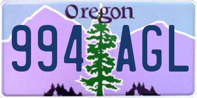 OR license plate 994AGL