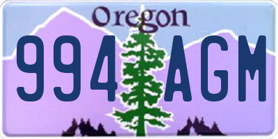 OR license plate 994AGM