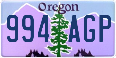 OR license plate 994AGP