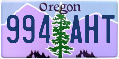 OR license plate 994AHT