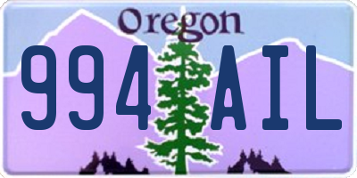 OR license plate 994AIL