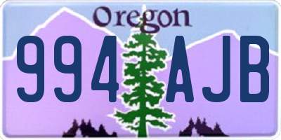 OR license plate 994AJB