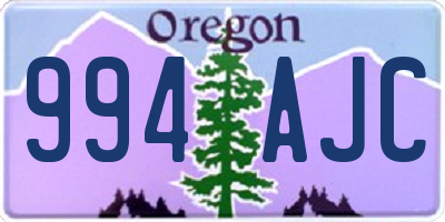 OR license plate 994AJC