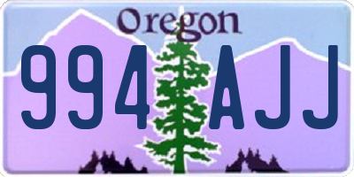 OR license plate 994AJJ