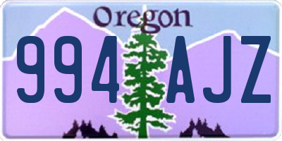 OR license plate 994AJZ