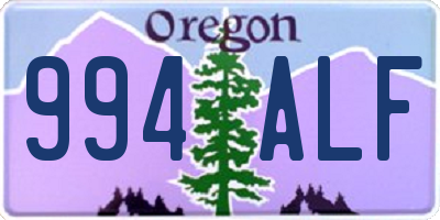 OR license plate 994ALF