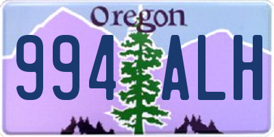 OR license plate 994ALH