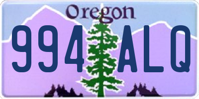 OR license plate 994ALQ