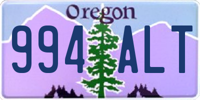 OR license plate 994ALT