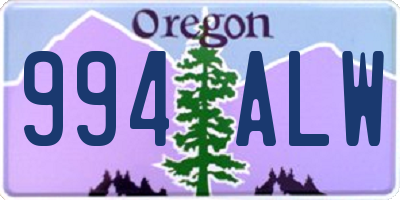 OR license plate 994ALW