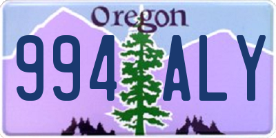OR license plate 994ALY