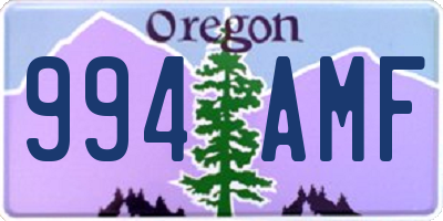 OR license plate 994AMF