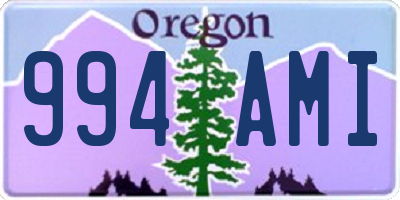 OR license plate 994AMI