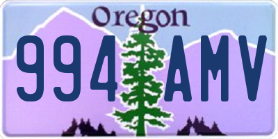 OR license plate 994AMV