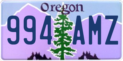 OR license plate 994AMZ