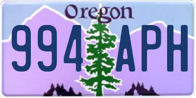 OR license plate 994APH